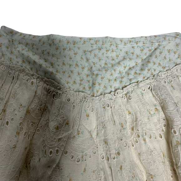 NWT Free People Jillian Floral Eyelet Lacey Mini Skirt L - Picture 9 of 15